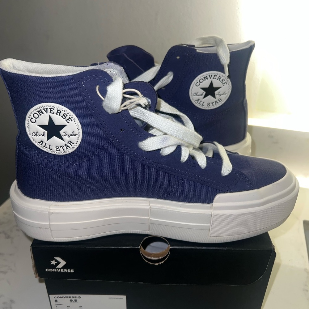 Unisex Converse Blue and White High-Top Sneakers men’s sz 8 women’s size 9.5
